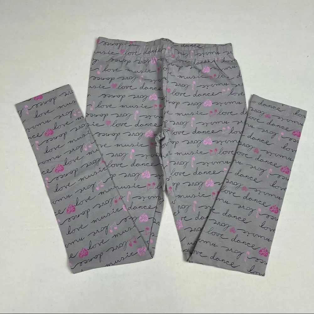 Gymboree Music Love Dance Leggings Gray Size M
